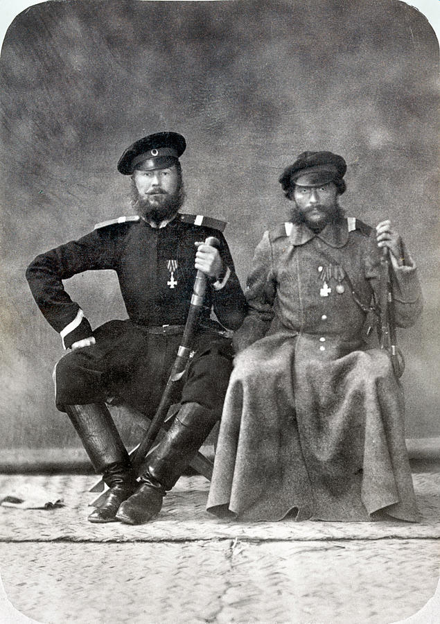 Russian Officers, 1870 Photograph by Granger