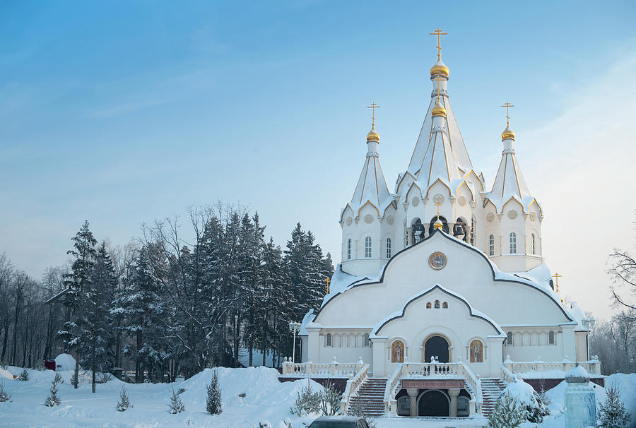 Russian Orthodox Temple In Winter Photograph by Boris Sv