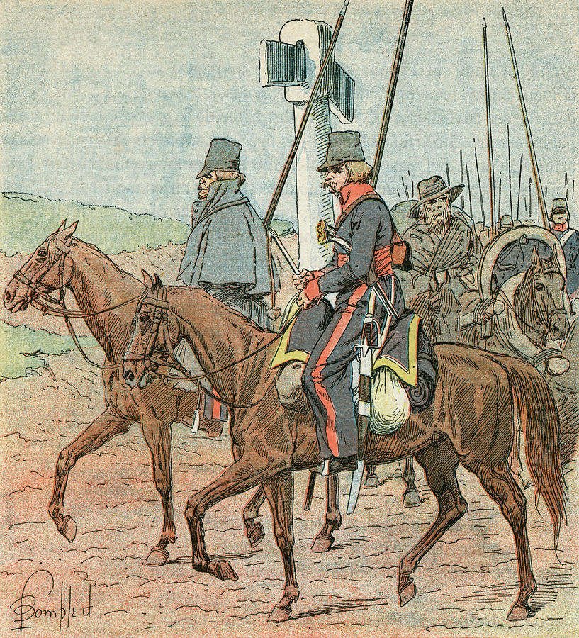 Russian Soldiers Don Cossacks Drawing by Mary Evans Picture Library ...