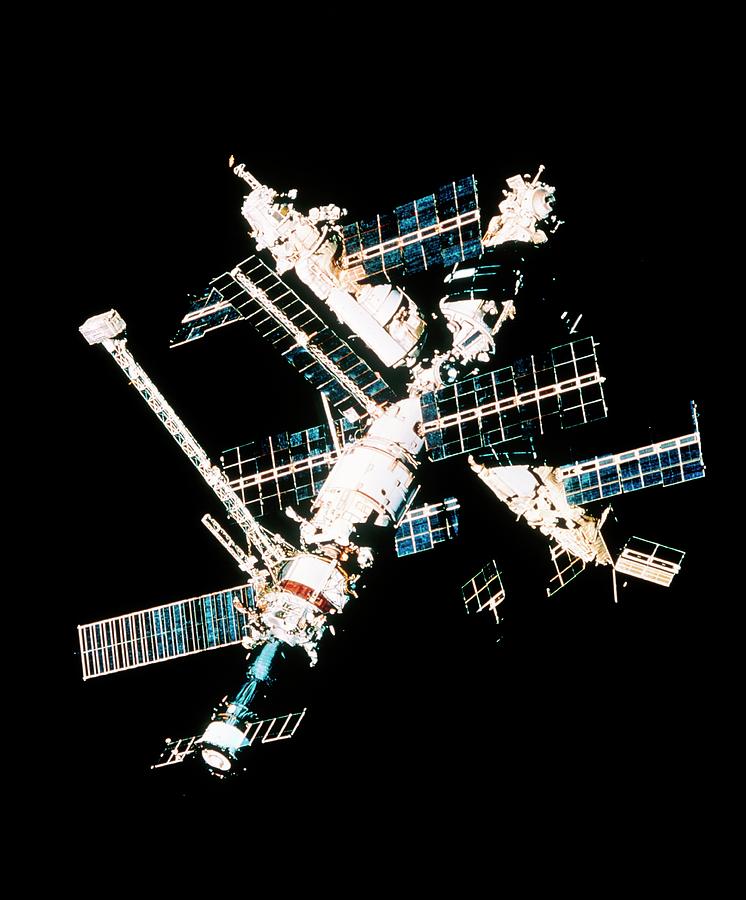 russian-space-station-mir-in-orbit-photograph-by-nasa-science-photo-library