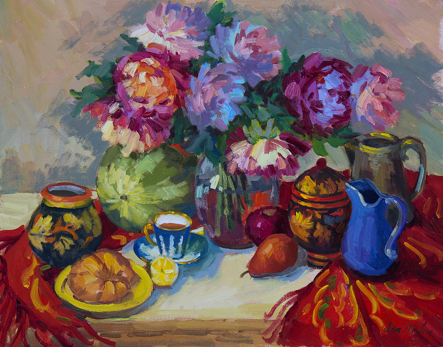 Russian Still Life Painting by Diane McClary