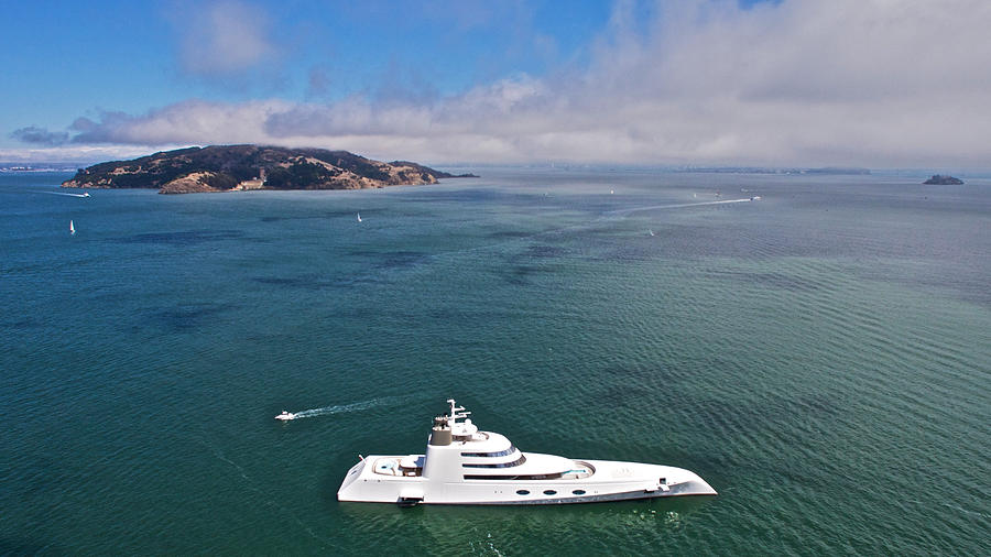 Russian Yacht A at San Francisco Photograph by Steven Lapkin