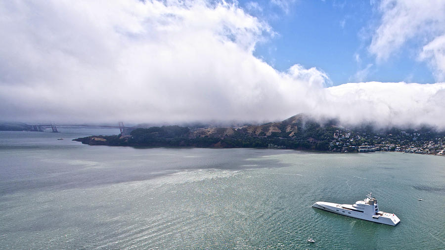 Russian Yacht A on San Francisco Bay Photograph by Steven Lapkin