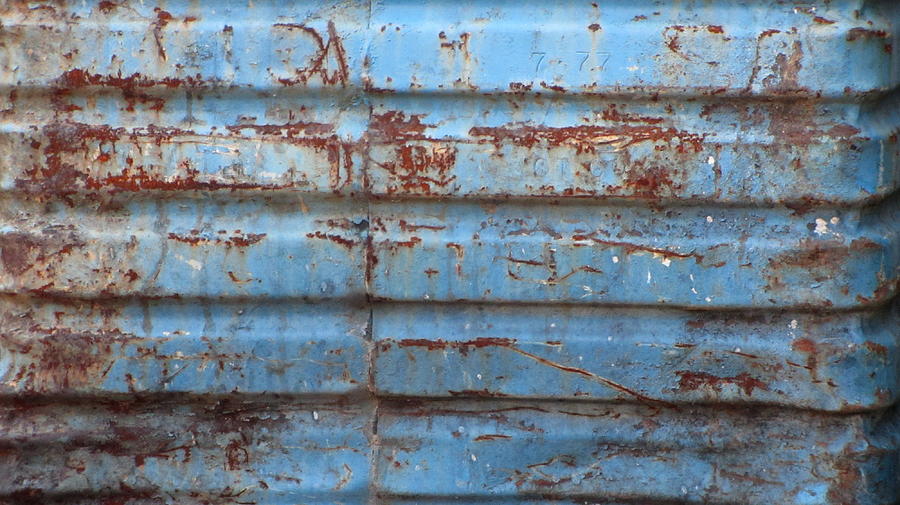 Rusted Blue Metal Photograph by Anita Burgermeister