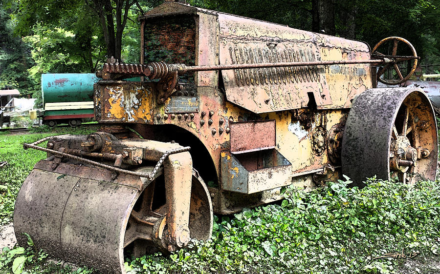 Rusted Buffalo Springfield Roller Photograph by Michael Spano