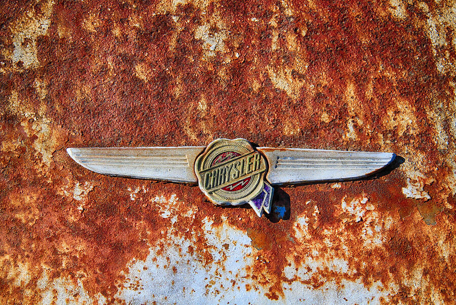 Rusted Chrysler Logo HDR Photograph by Joe Myeress