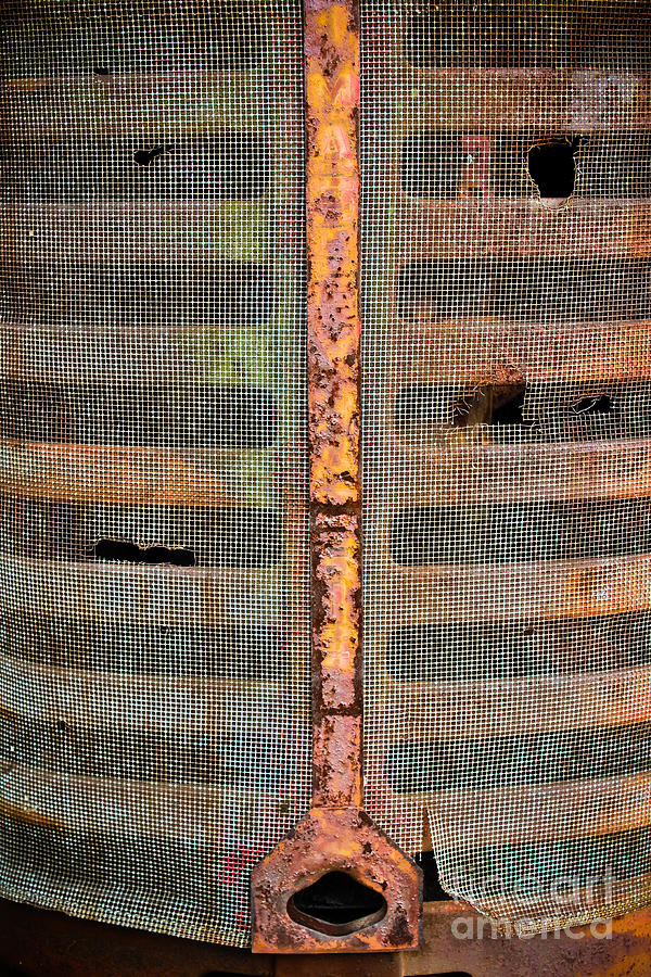 Rusted Grill - Abstract Photograph by Colleen Kammerer