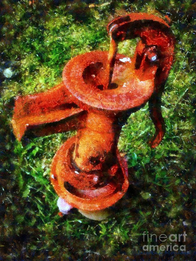 Rusted old country Water pump Photograph by Janine Riley