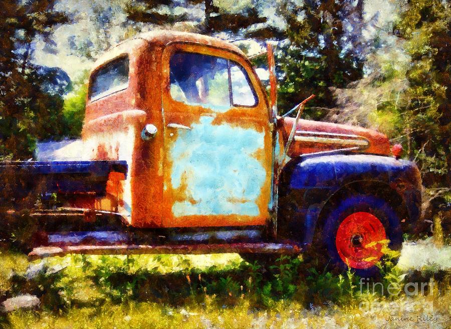 Rusted old Dodge Pickup Truck Photograph by Janine Riley