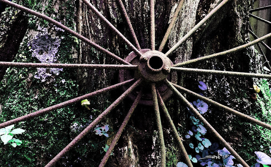 Rusted Spokes Photograph by Michael Spano