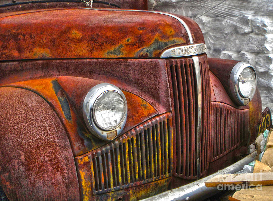 Car Photograph - Rusted Studebaker by Gregory Dyer