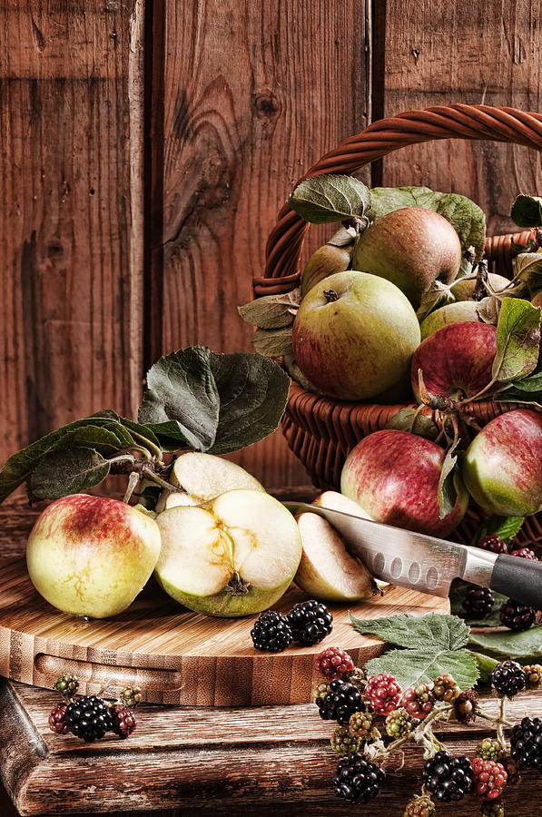 Apple Photograph - Rustic Apples by Amanda Elwell