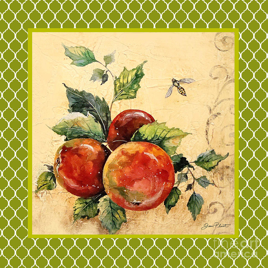 Rustic Apples on Moroccan Painting by Jean Plout