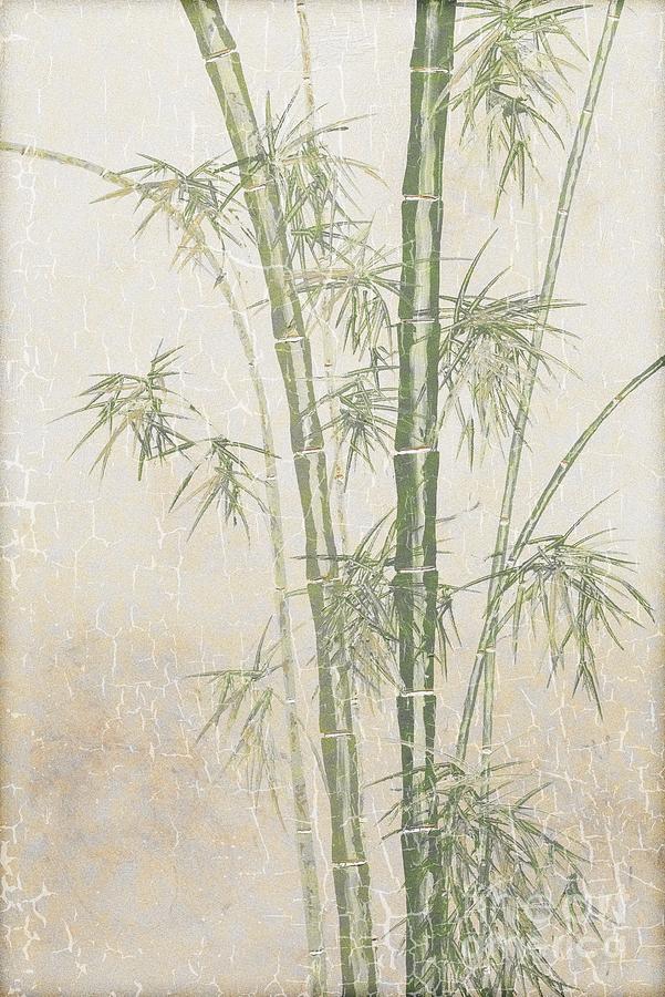 Rustic Bamboo Grunge Painting by Daniel Paul Hoffman