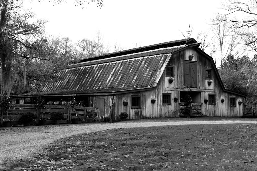 Rustic Barn BW Photograph by Susie Hoffpauir