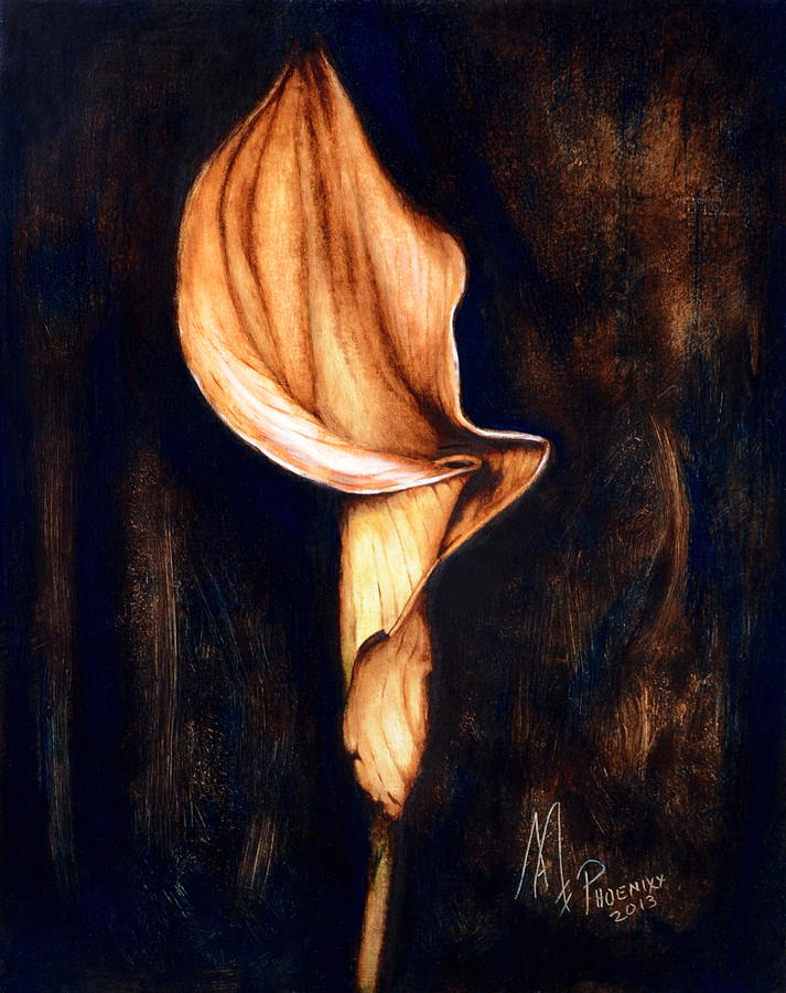 Lily Painting - Rustic Beauty by Maxx Phoenixx