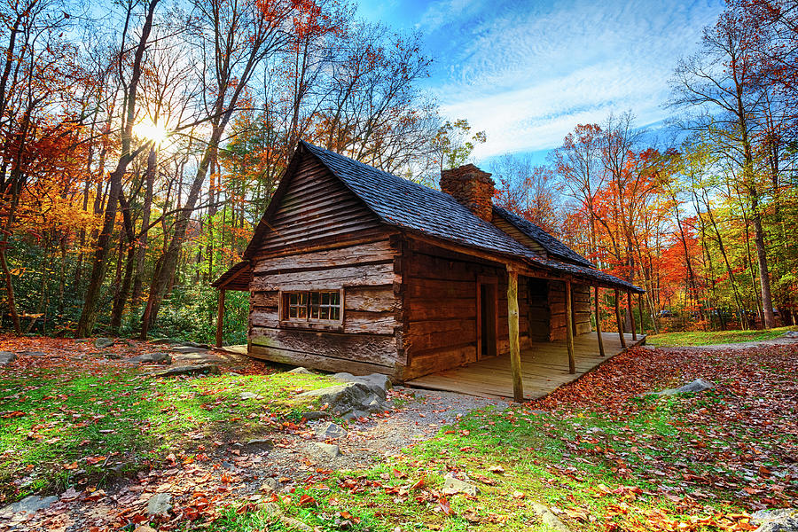 Rustic Cabin In The Great Smoky Photograph by Moreiso