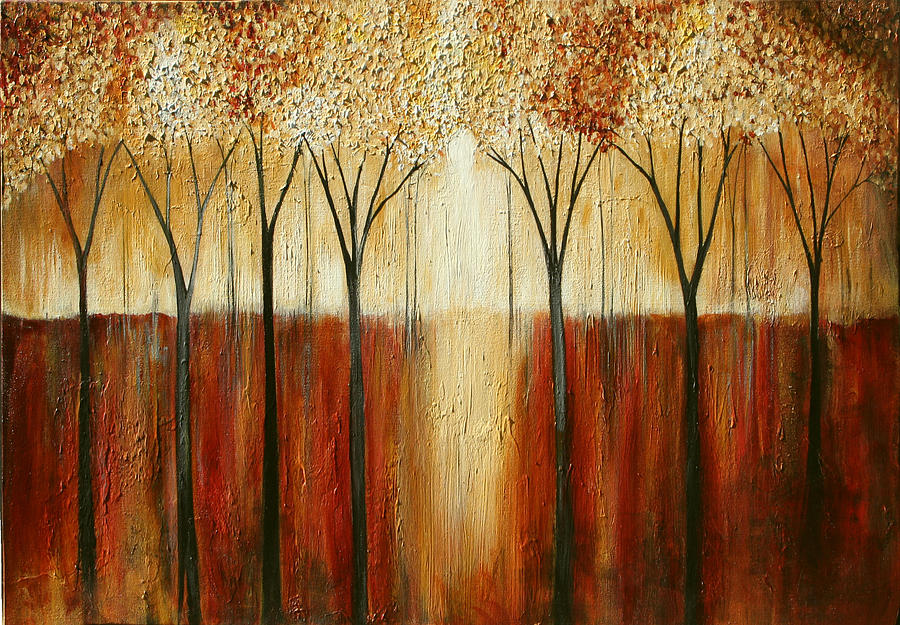 Rustic Forest Painting by Lauren  Marems