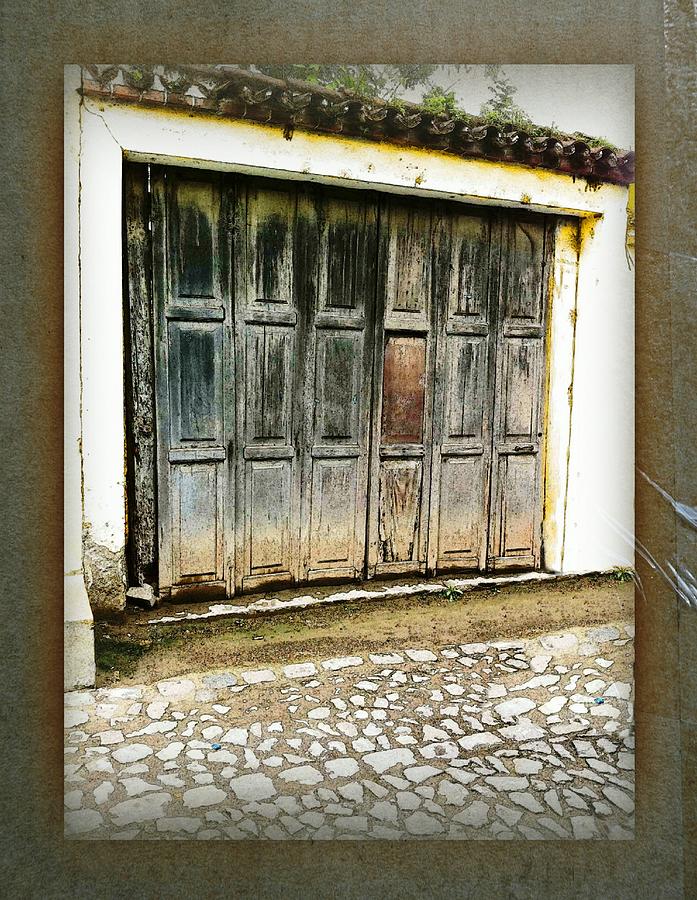 Door Photograph - Rustic Garage Door by Ellen Cannon