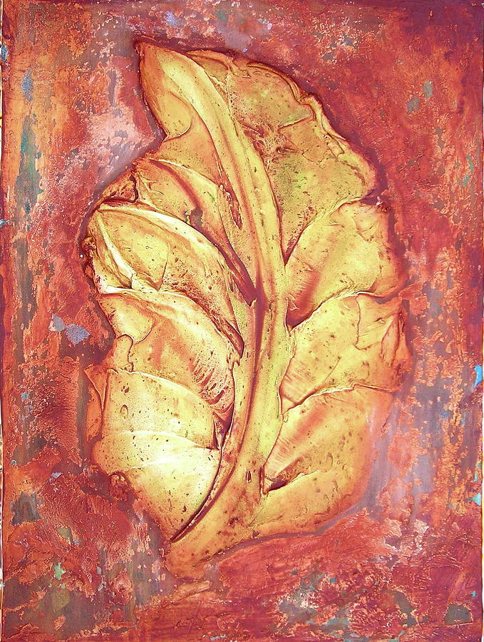 Rustic Leaf Painting by Kristine Griffith - Fine Art America