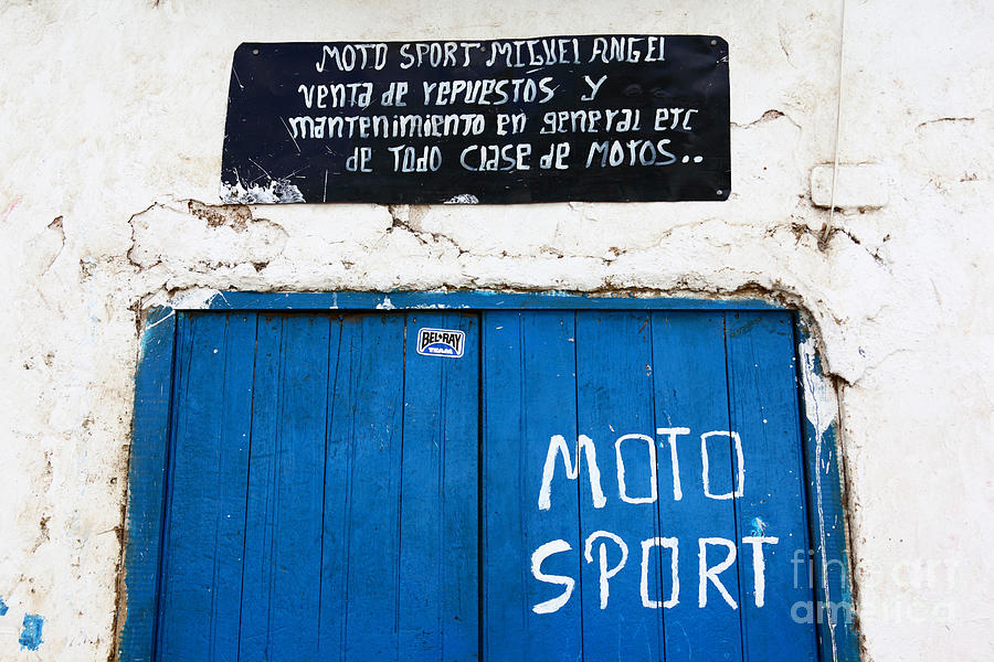 Rustic Motorbike Repair Shop Detail Photograph by James Brunker