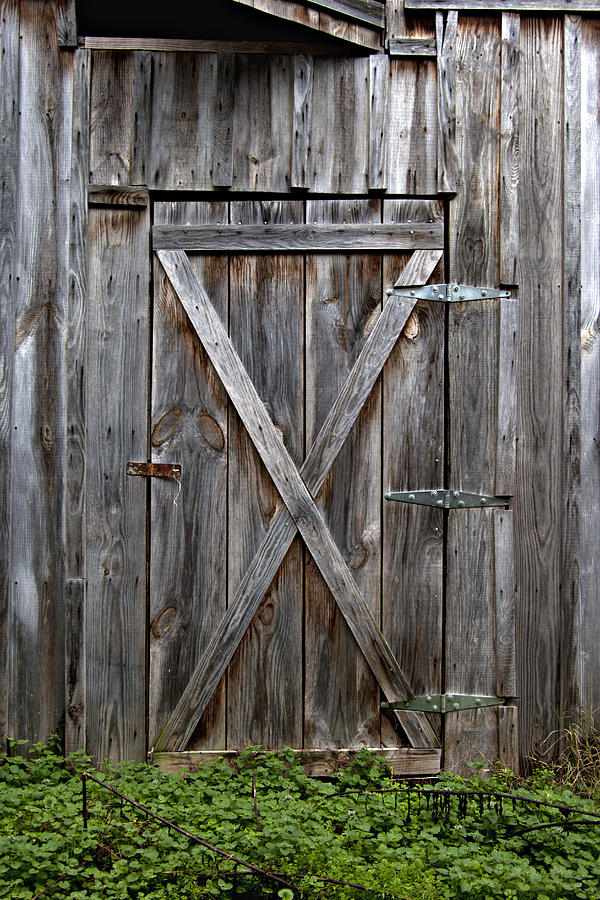 Rustic Old Wooden Barn Door Photograph by Heather Reeder