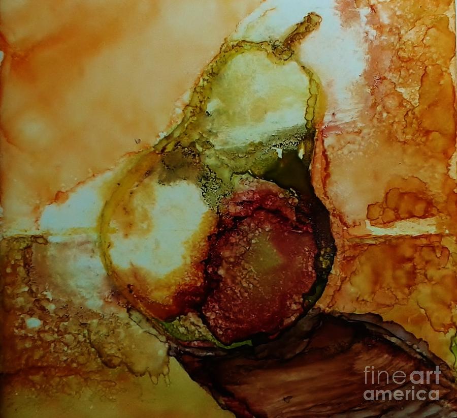 Rustic Pear Painting by Marcia Breznay