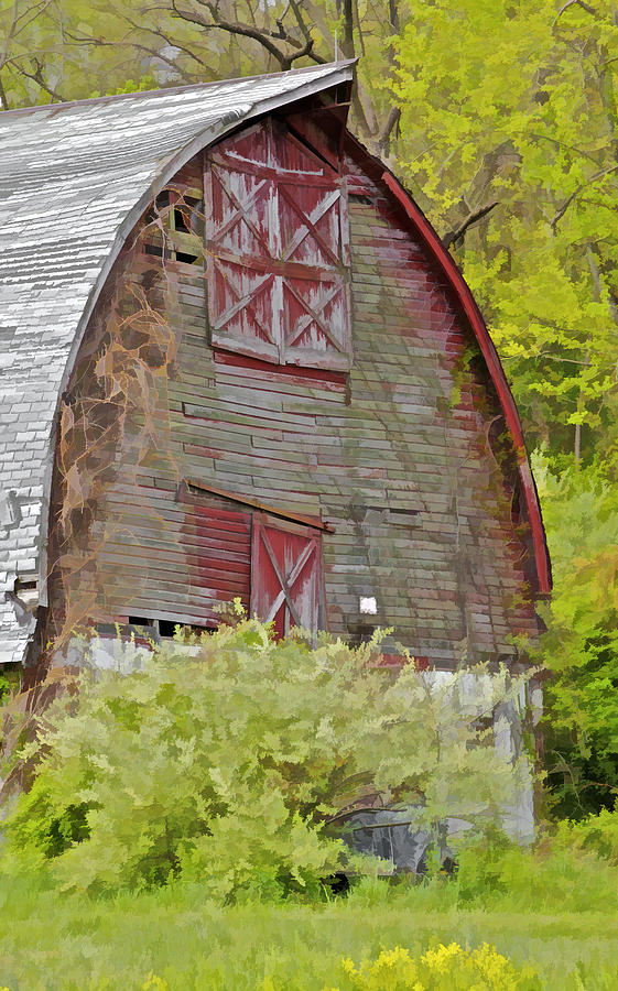Rustic Red Barn II Photograph by David Letts