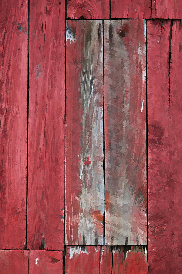 Rustic Red Barn Wall Photograph by David Letts