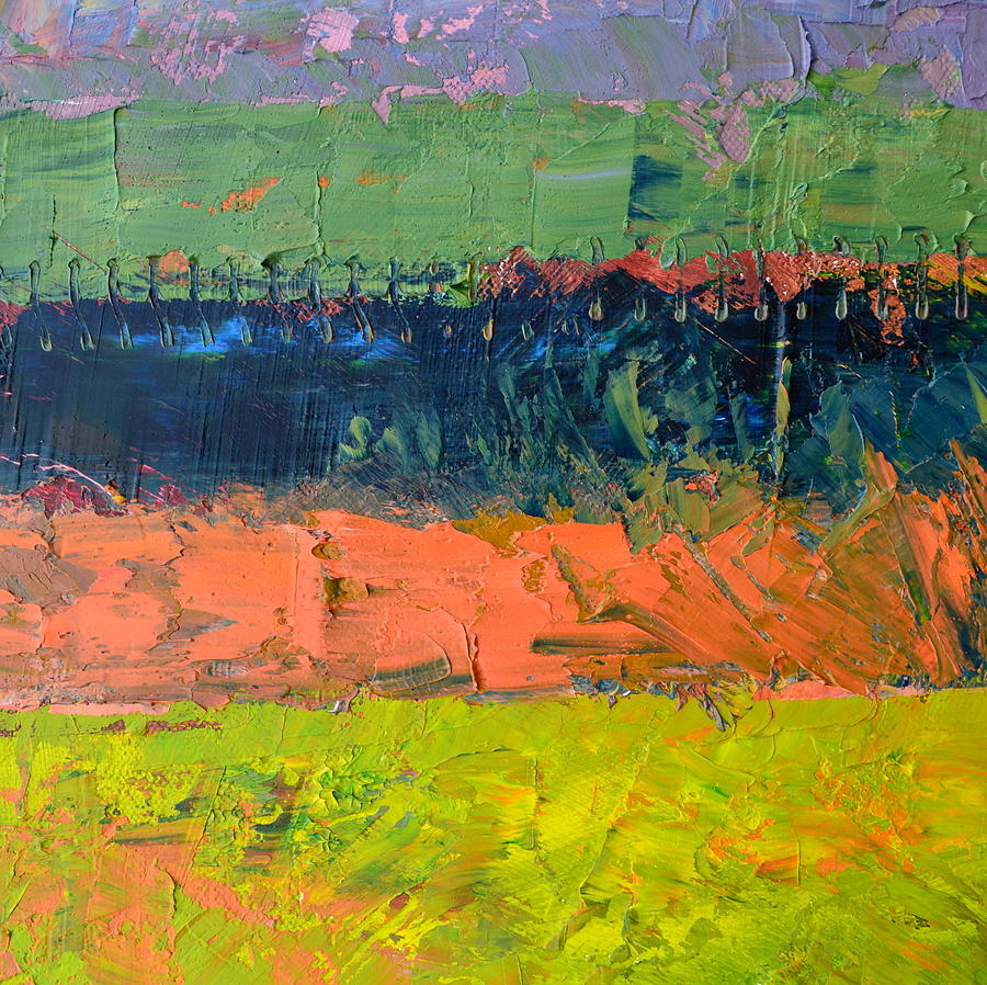 Rustic Roadside Series - Pond Painting by Michelle Calkins