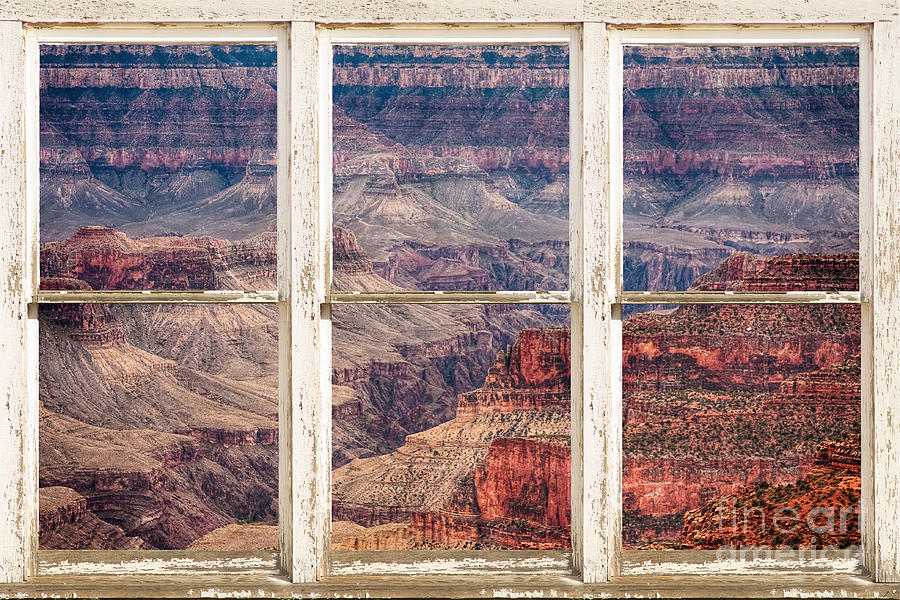 Rustic Window View Into The Grand Canyon Photograph by James BO Insogna