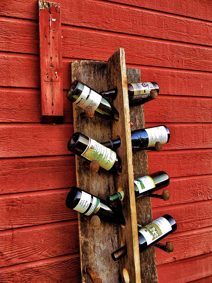 Rustic Wine Rack Photograph by Jean Goodwin Brooks
