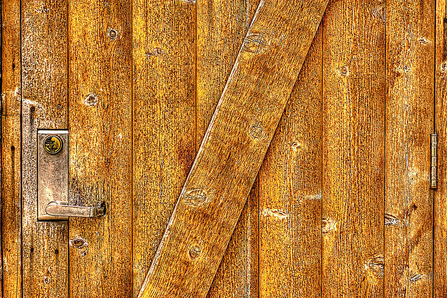 Rustic Wood Door and Latch Photograph by Roger Passman