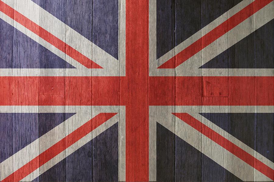 Rustic Wood Union Jack Photograph by Suzanne Powers