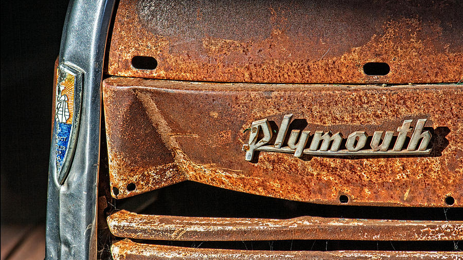 Rusty 39 Plymouth Pano Photograph