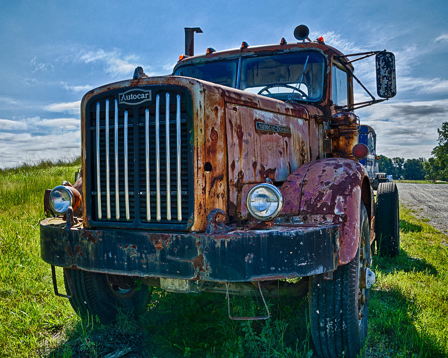Rusty Autocar Photograph by Georgette Grossman