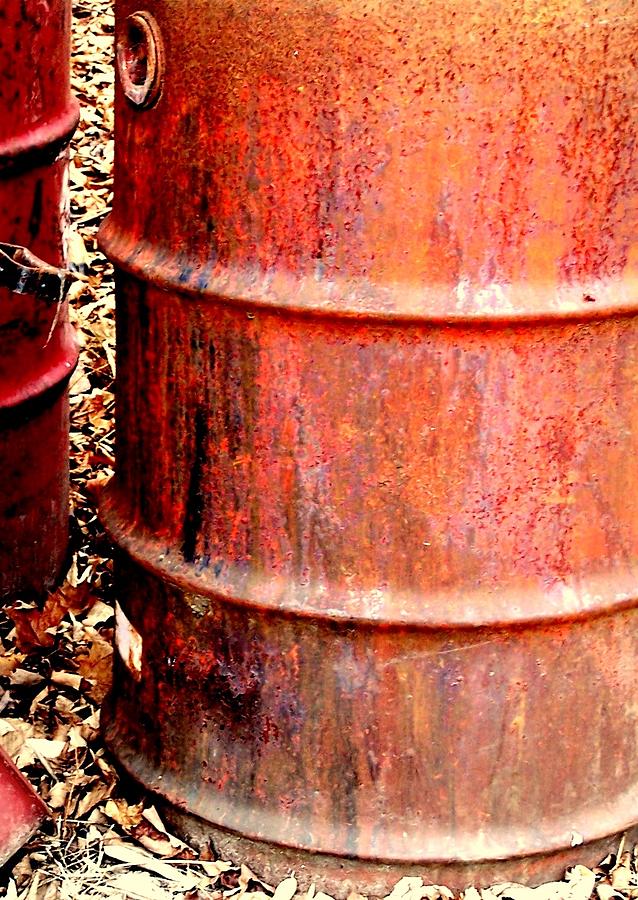 Rusty Barrel Photograph by Kathleen Luther