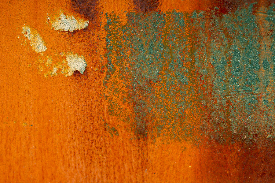 Rusty Blue Abstract Photograph by Jean Noren