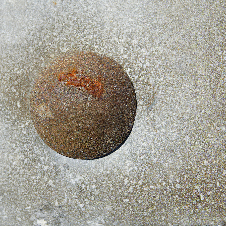 Rusty Button Photograph by Rick Mosher