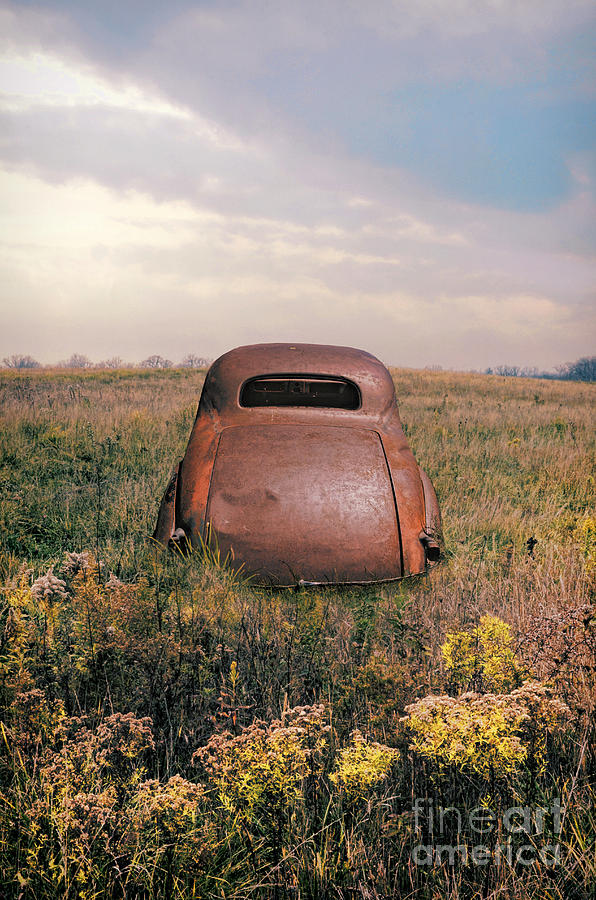 Rusty Car in a Field Photograph by Jill Battaglia