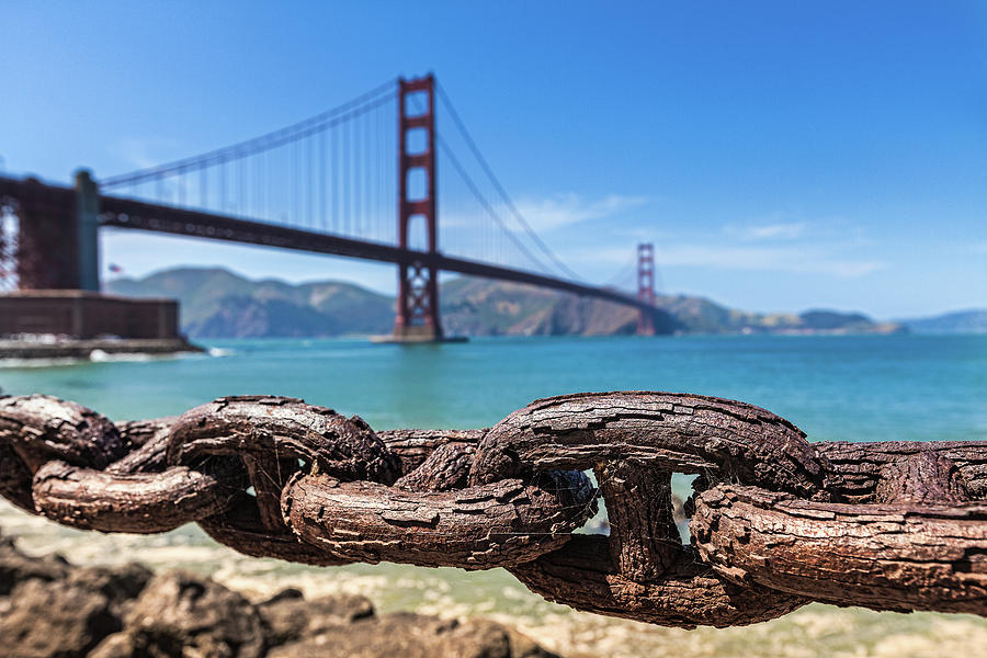 Rusty Chains At Golden Gate Bridge, San Photograph by Daniel Osterkamp