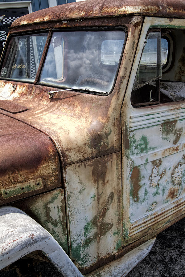 Rusty Classic Willys Jeep Pickup Photograph by Kathy Clark