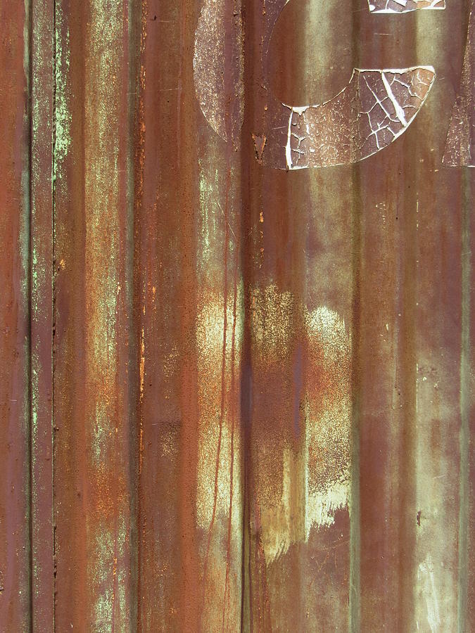 Rusty Corrugated Wall Photograph by Anita Burgermeister