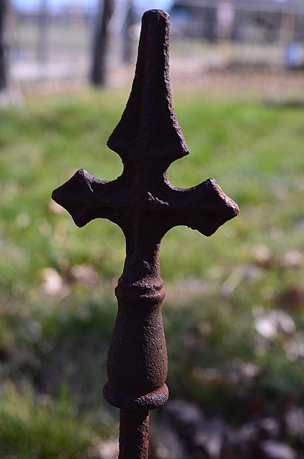 Wrought Iron Photograph - Rusty Cross by Kelly Kitchens