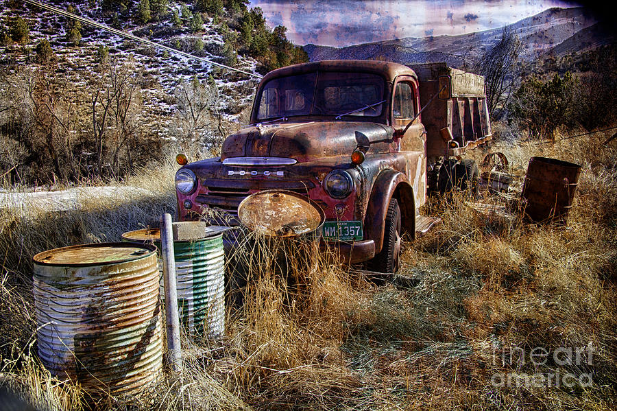 Rusty Dodge Truck 1 Digital Art by Timothy Hacker