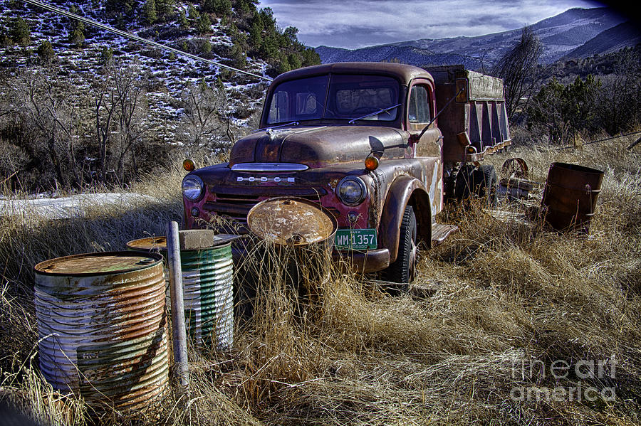 Rusty Dodge Truck Photograph by Timothy Hacker