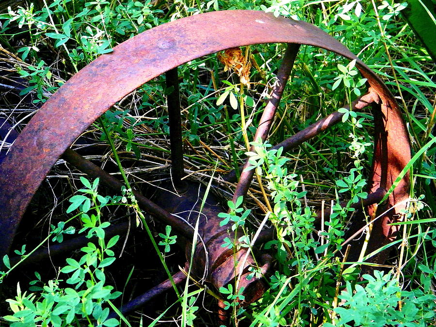 Rusty Equipment Wheel Photograph