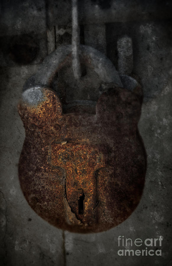 Key Photograph - Rusty Lock by Svetlana Sewell