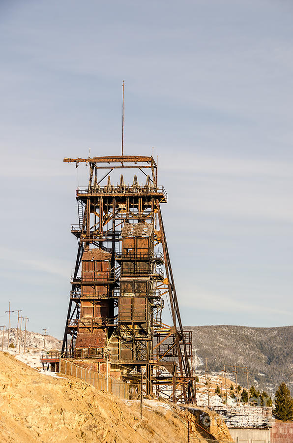 Butte Photograph - Rusty Mining Headframe by Sue Smith