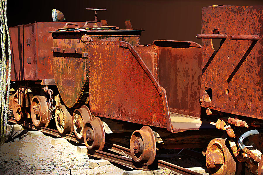 Rusty Mining Train Photograph by Phyllis Denton